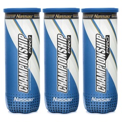 Bola de Tênis Nassau Championship Pro Pack com 3 Tubos - Foto 1