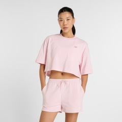 Camiseta Cropped New Balance Small Logo Feminina - Foto 1