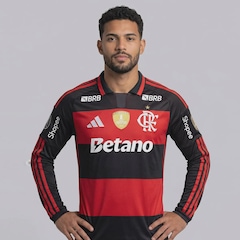 Camisa Do Flamengo I 2026 Manga Longa Campeão Libertadores 2025 adidas Masculina - Foto 1