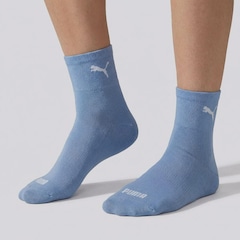 Kit Meia Puma Cano Médio 3 Pares Feminina - Foto 9