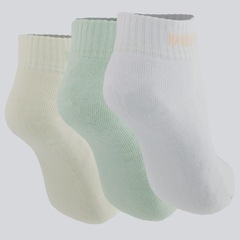 Kit Meia Puma Cano Baixo 3 Pares Feminina - Foto 2