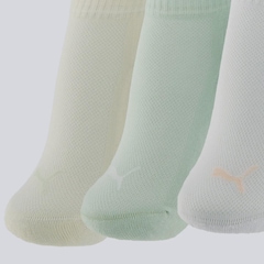 Kit Meia Puma Cano Baixo 3 Pares Feminina - Foto 3
