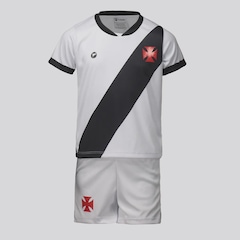 Kit Infantil Vasco Baby com Bordado FutFanatics Unissex - Foto 1