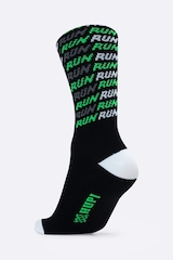 Meia HUPI Run Tri Preto e Verde - Foto 4