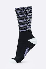 Meia HUPI Run Tri Preto e Roxo - Foto 1