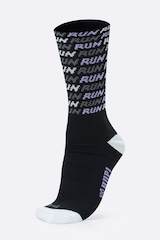 Meia HUPI Run Tri Preto e Roxo - Foto 2
