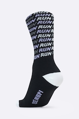 Meia HUPI Run Tri Preto e Roxo - Foto 3
