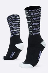 Meia HUPI Run Tri Preto e Roxo - Foto 4