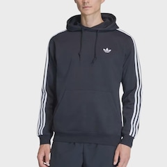 Moletom Masculino adidas Canguru Três Listras Black - Foto 1