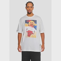 Camiseta Chicago Bulls Mitchell & Ness Oversized Masculina - Foto 1