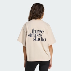 Camiseta Adidas Três Listras Studio Boyfriend Feminina - Foto 3