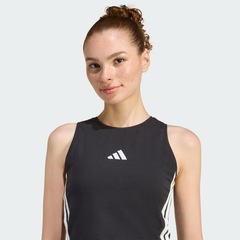 Camiseta REGATA ACOLCHOADA ESSENTIALS TRÊS LISTRAS Adidas Feminina - Foto 5