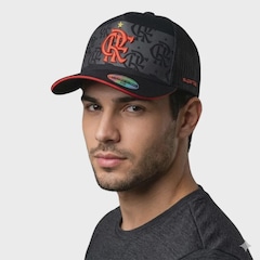 Boné do Flamengo Adulto Supercap Trucker Bordado - Foto 5