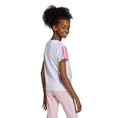 Camiseta Adidas Essentials 3 Stripes Infantil - Foto 2