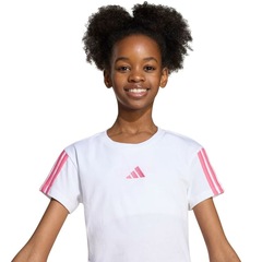 Camiseta Adidas Essentials 3 Stripes Infantil - Foto 3