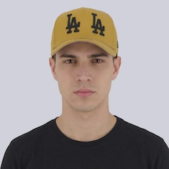 Boné Aba Curva New Era MLB Los Angeles Dodgers Double Logo 940AF Unissex - Foto 5