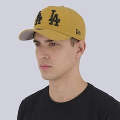 Boné Aba Curva New Era MLB Los Angeles Dodgers Double Logo 940AF Unissex - Foto 6