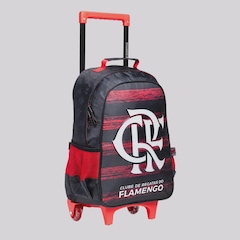 Kit do Flamengo Mochila com Rodas e Estojo FutFanatics Infantil - Foto 3