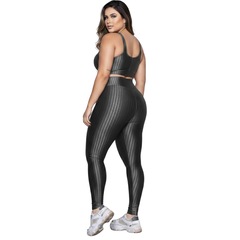 Conjunto Fitness Plus Size Top e Calça New Zig 3D Vekyo - Foto 3