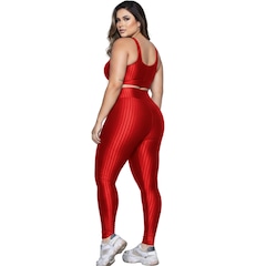 Conjunto Fitness Plus Size Top e Calça New Zig 3D Vekyo - Foto 3