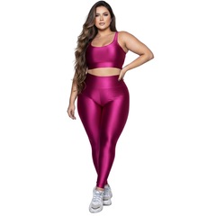 Conjunto Fitness Plus Size Top e Calça New Zig 3D Vekyo - Foto 1