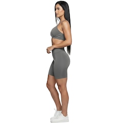 Conjunto Top Alça Fina e Bermudinha Suplex Feminino Vekyo - Foto 2