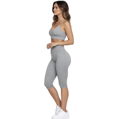 Conjunto Top Alça Fina + Bermuda Ciclista Feminino Vekyo - Foto 2