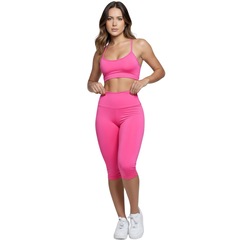 Conjunto Top Alça Fina + Bermuda Ciclista Feminino Vekyo - Foto 1