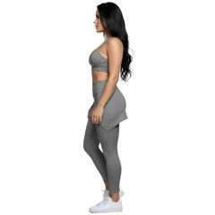 Conjunto Top Alça Fina e Calça Saia Suplex Vekyo Feminino - Foto 2