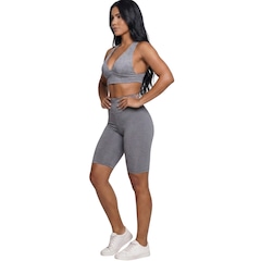 Conjunto Top Bojo e Bermuda Ciclista Vekyo Feminino - Foto 2
