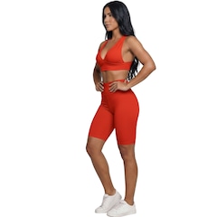 Conjunto Top Bojo e Bermuda Ciclista Vekyo Feminino - Foto 2