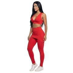 Conjunto Top Bojo e Calça Saia Tapa Bumbum Vekyo Feminino - Foto 2