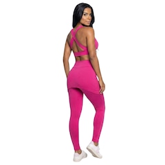 Conjunto Top Bojo e Calça Saia Tapa Bumbum Vekyo Feminino - Foto 3