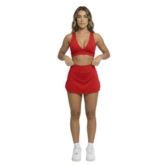 Conjunto Top Bojo e Short Saia Vekyo Feminino - Foto 1