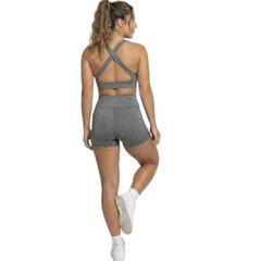 Conjunto Top Com Bojo e Short Suplex Vekyo Feminino - Foto 3