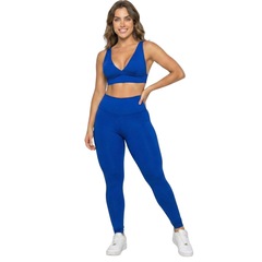 Conjunto Top Bojo Costa Cruzada e Calça Suplex Vekyo Feminino - Foto 1