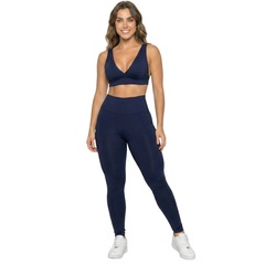 Conjunto Top Bojo Costa Cruzada e Calça Suplex Vekyo Feminino - Foto 1