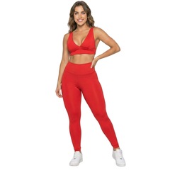 Conjunto Top Bojo Costa Cruzada e Calça Suplex Vekyo Feminino - Foto 1