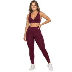 Conjunto Top Bojo Costa Cruzada e Calça Suplex Vekyo Feminino - Foto 1