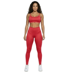 Conjunto Top Alça Fina e Calça Suplex Vekyo Feminino - Foto 1