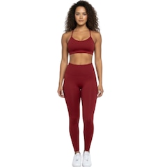 Conjunto Top Alça Fina e Calça Suplex Vekyo Feminino - Foto 1