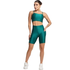 Conjunto Fitness Top e Bermuda Com Bolso Vekyo Feminino - Foto 1