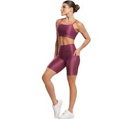 Conjunto Fitness Top e Bermuda Com Bolso Vekyo Feminino - Foto 2