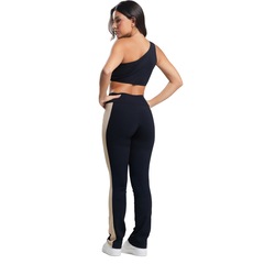 Conjunto Fitness Top e Calça Canelado Vekyo Feminino - Foto 3