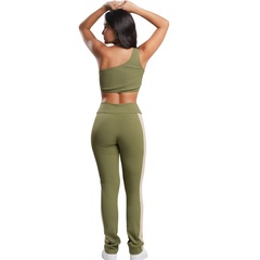 Conjunto Fitness Top e Calça Canelado Vekyo Feminino - Foto 3