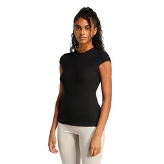 Camiseta adidas Mangas Copinho Canelada Seasonal Essentials Feminina - Foto 1