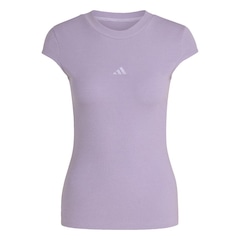 Camiseta adidas Mangas Copinho Canelada Seasonal Essentials Feminina - Foto 1