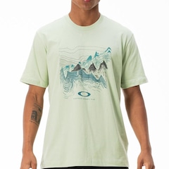 Camiseta Oakley Outline Muontains WT26 Masculina - Foto 1