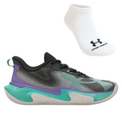Kit Tênis Under Armour Layup e Meia - Masculino - Foto 1