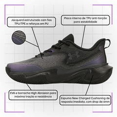 Kit Tênis Under Armour Layup e Meia - Masculino - Foto 5